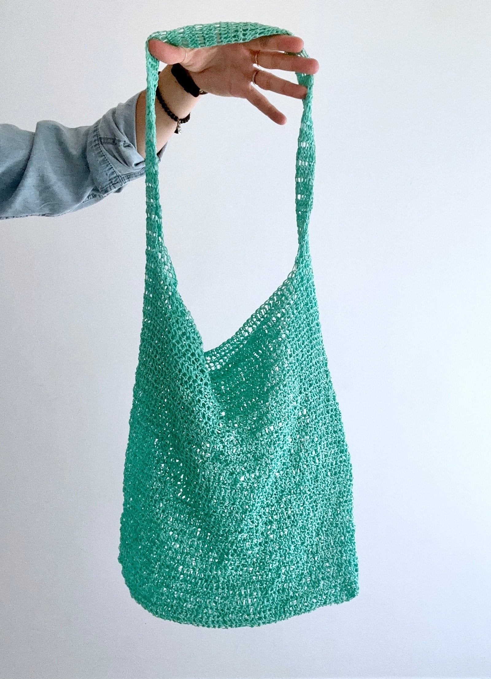 Bright Teal Shopping Bag