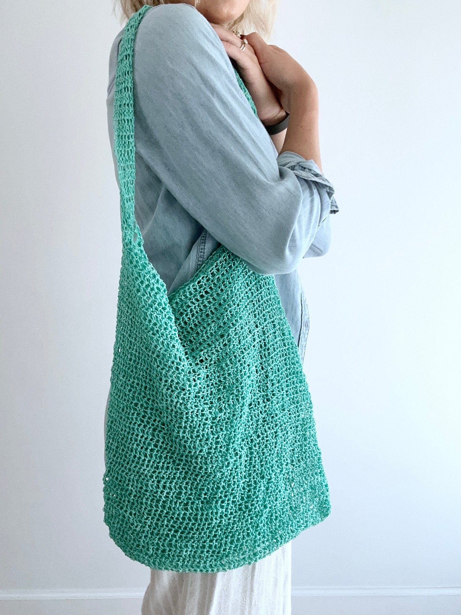 Bright Teal Shopping Bag