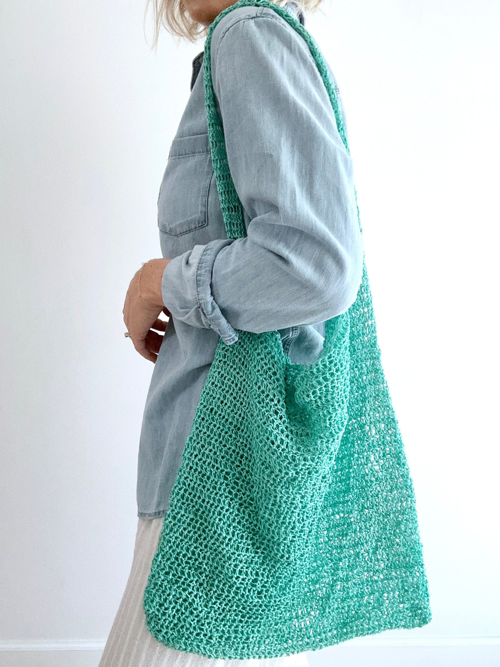 Bright Teal Shopping Bag