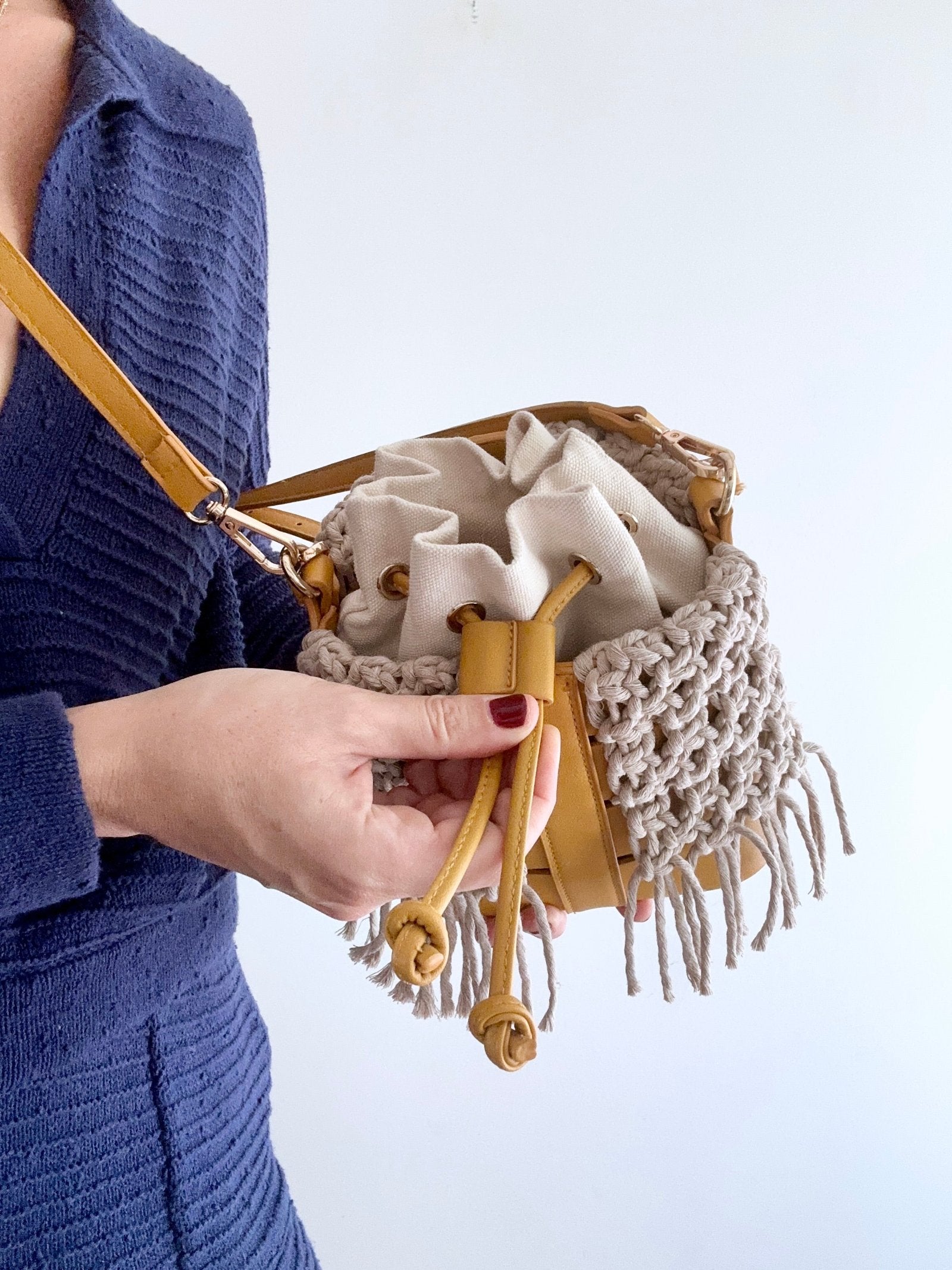 Macrame Bucket Bag