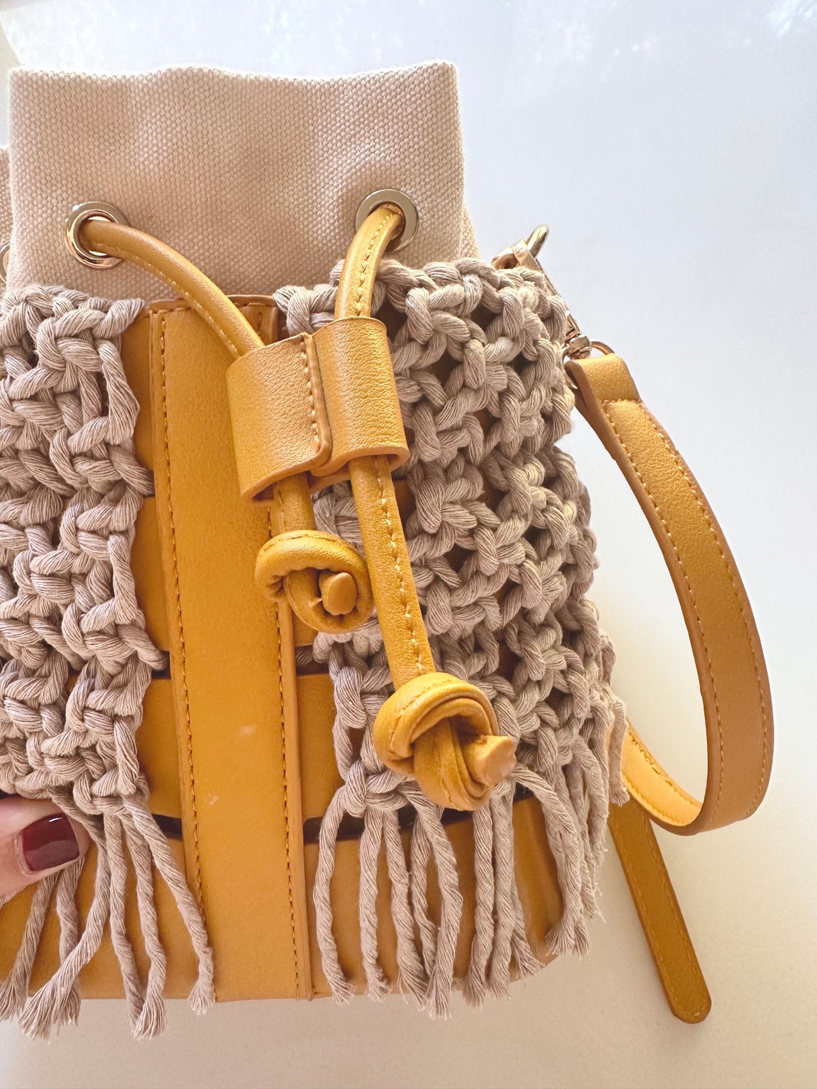 Macrame Bucket Bag