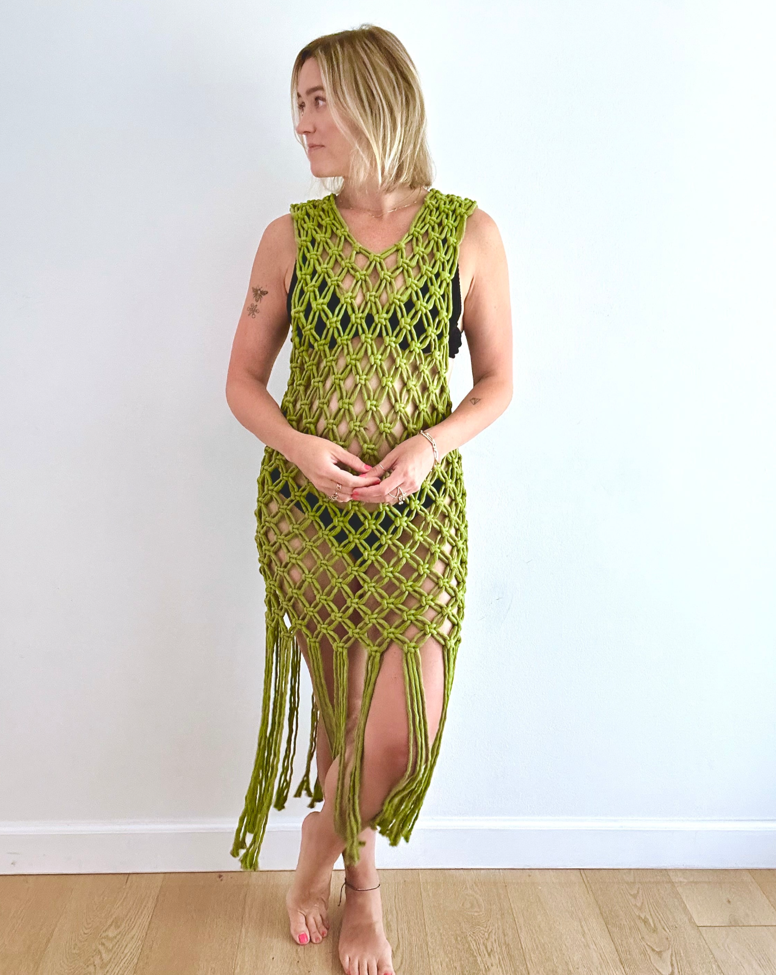 Macrame Dress: Edamame