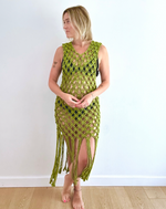 Load image into Gallery viewer, Macrame Dress: Edamame
