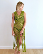 Load image into Gallery viewer, Macrame Dress: Edamame
