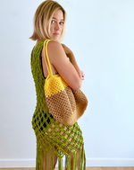 Load image into Gallery viewer, Macrame Dress: Edamame
