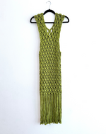 Load image into Gallery viewer, Macrame Dress: Edamame
