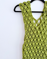 Load image into Gallery viewer, Macrame Dress: Edamame
