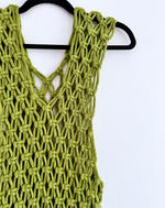 Load image into Gallery viewer, Macrame Dress: Edamame
