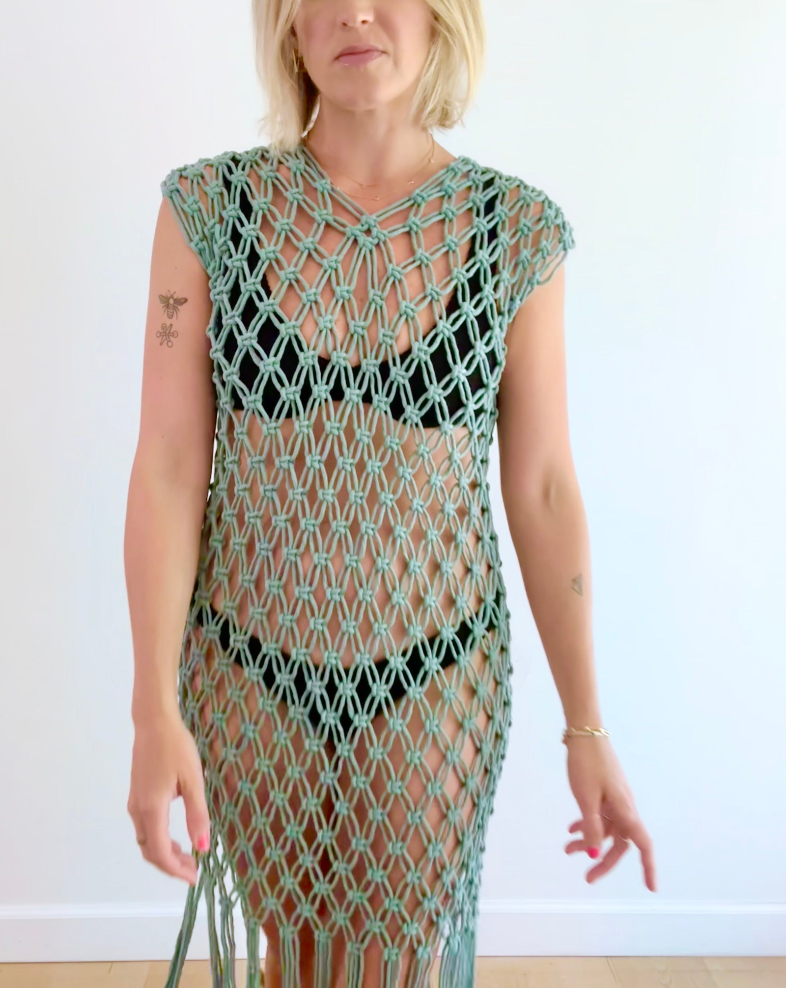 Macrame Dress: Sky