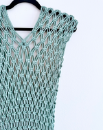 Load image into Gallery viewer, Macrame Dress: Sky
