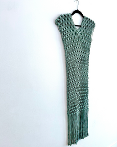 Macrame Dress: Sky