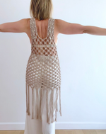 Load image into Gallery viewer, Macrame Dress: Sand

