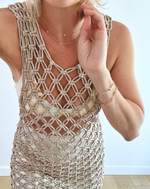 Load image into Gallery viewer, Macrame Dress: Sand

