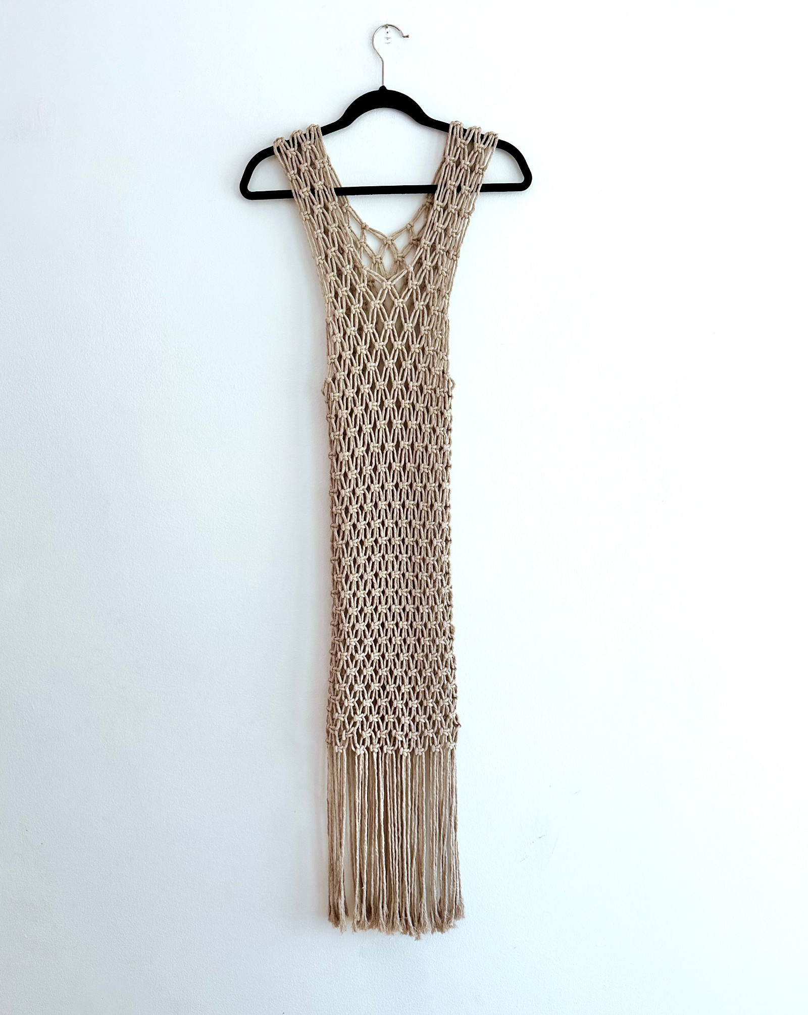 Macrame Dress: Sand