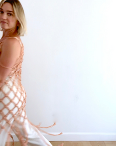 Macrame Dress: Peach