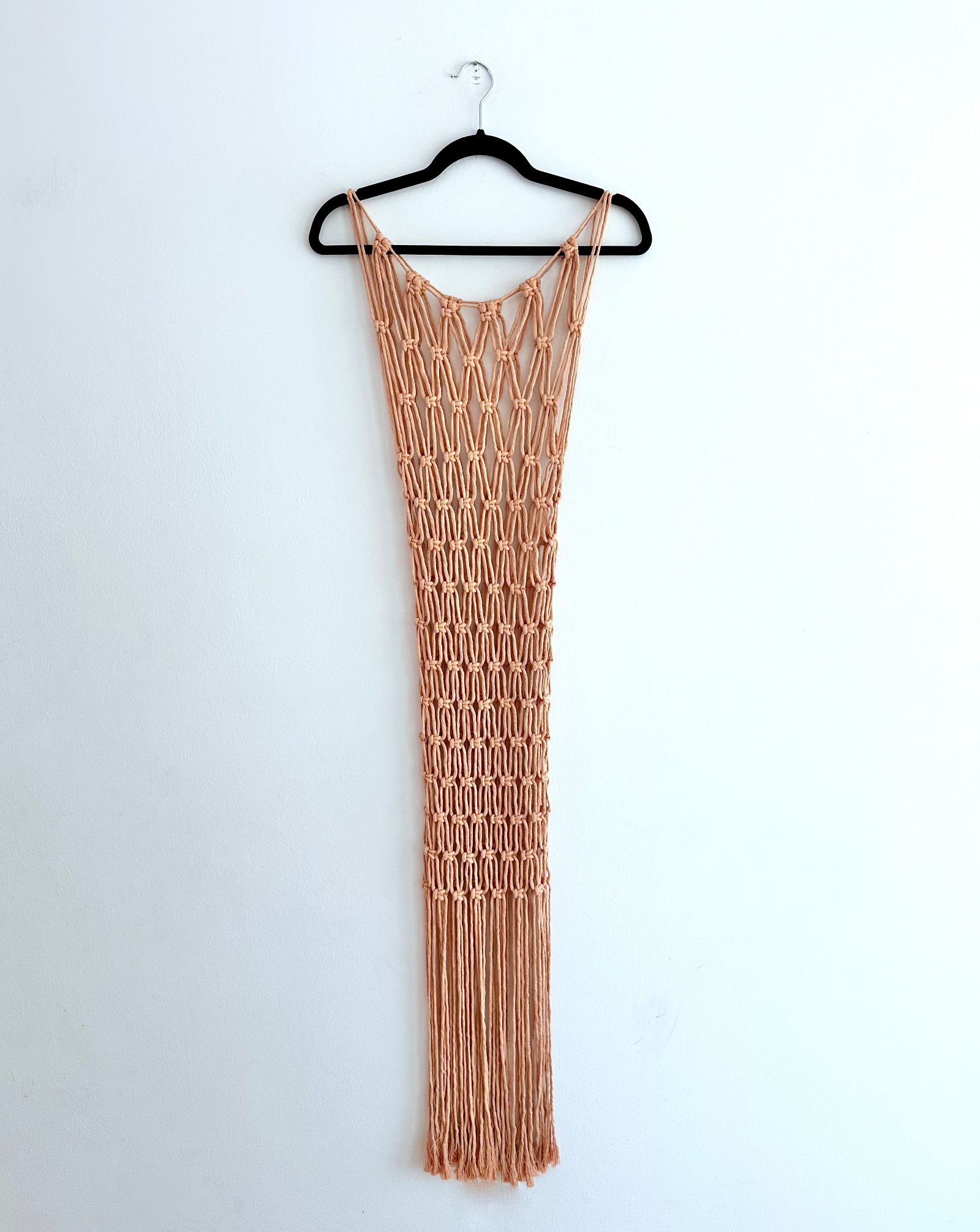 Macrame Dress: Peach