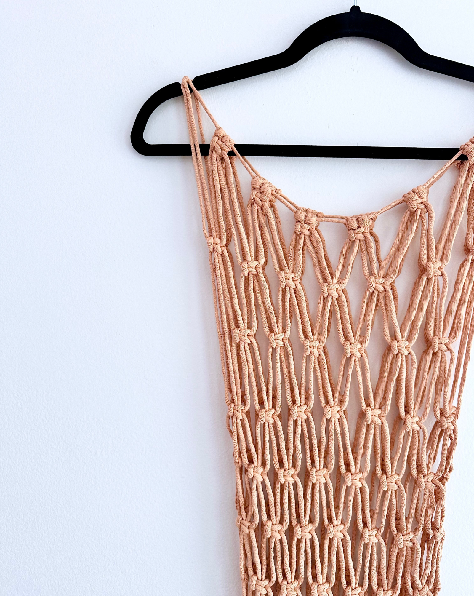 Macrame Dress: Peach