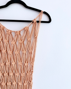 Macrame Dress: Peach