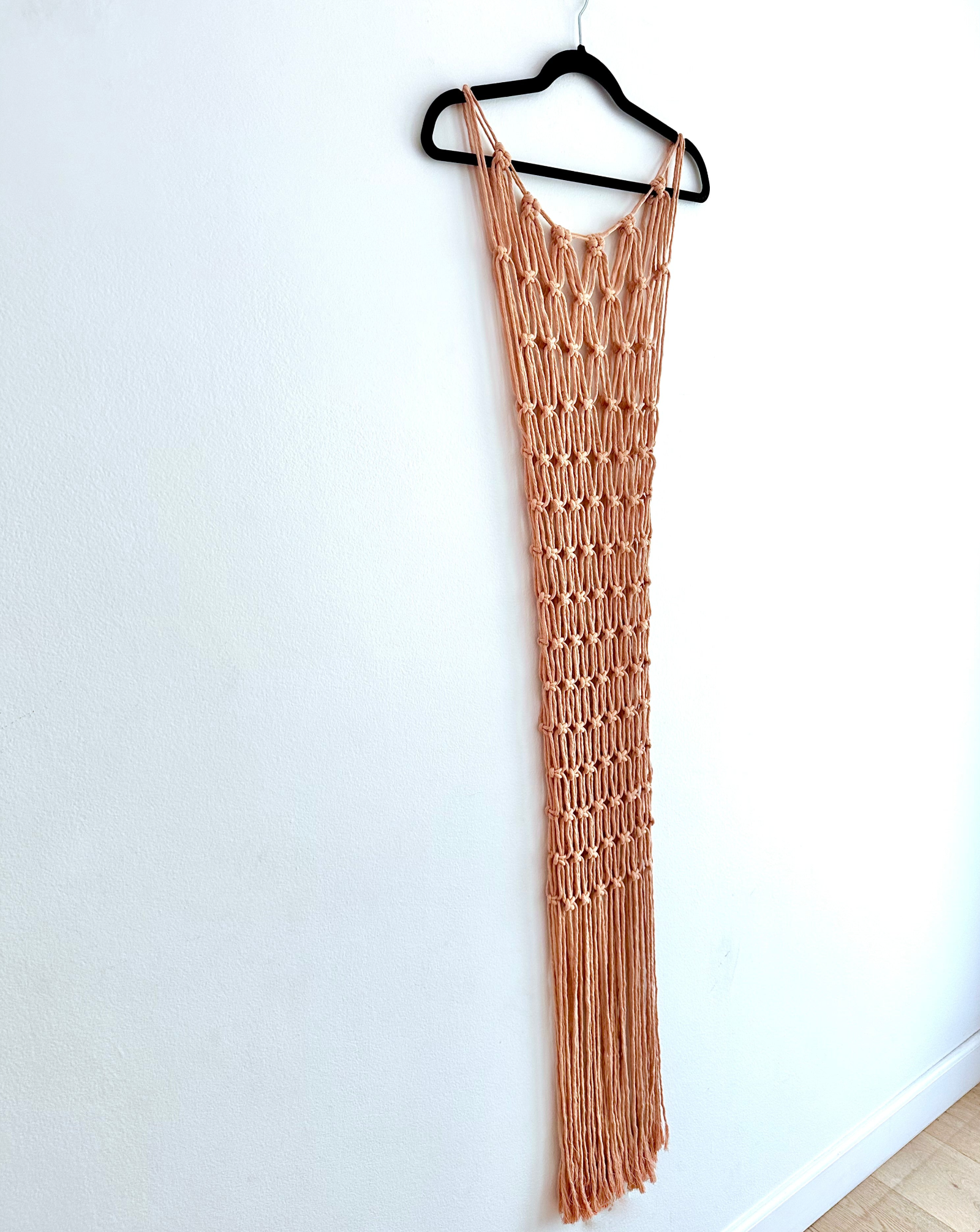 Macrame Dress: Peach