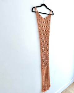 Macrame Dress: Peach