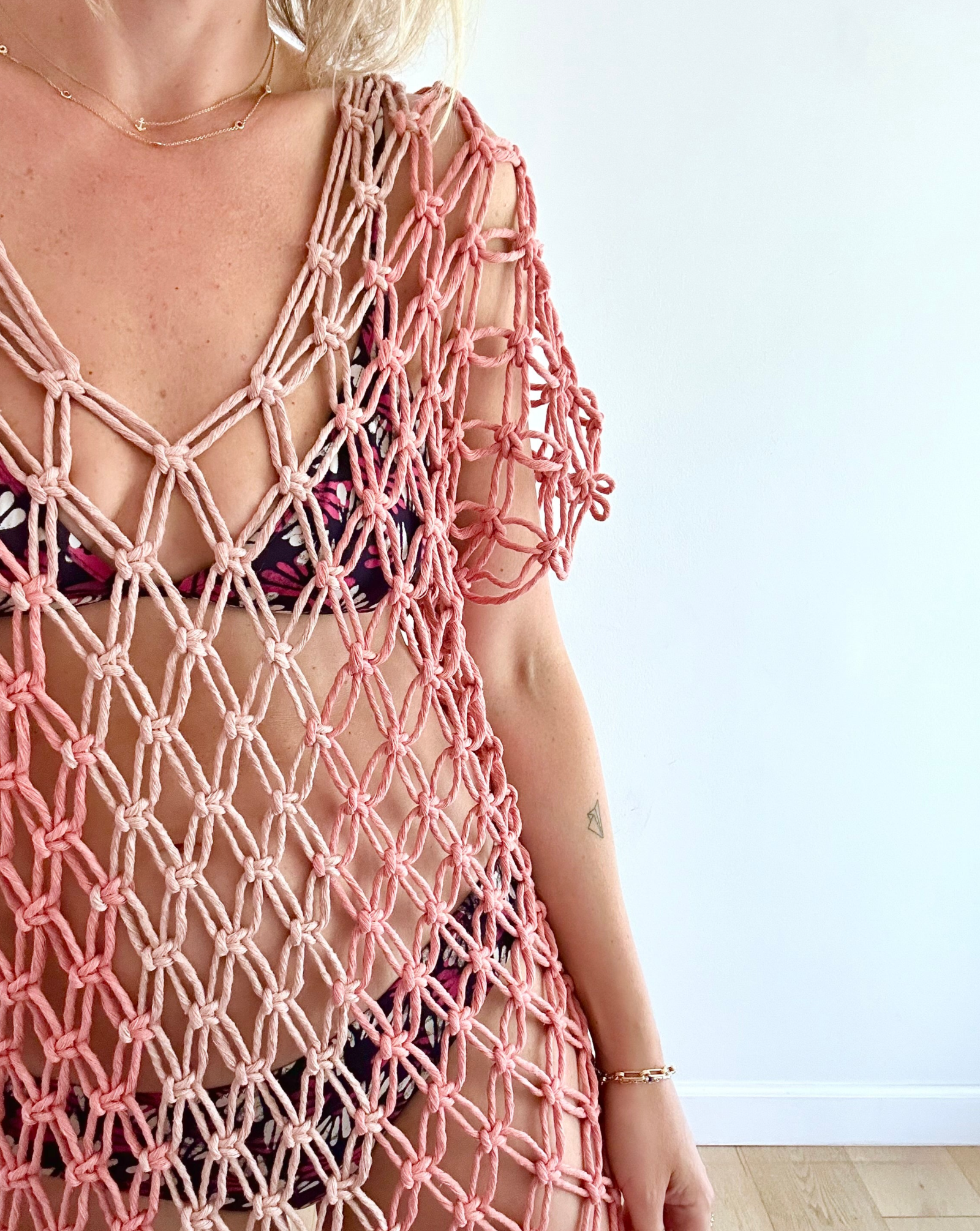 Macrame Dress: Blush Gradient