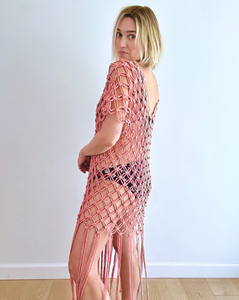 Macrame Dress: Blush Gradient