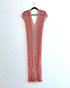 Macrame Dress: Blush Gradient