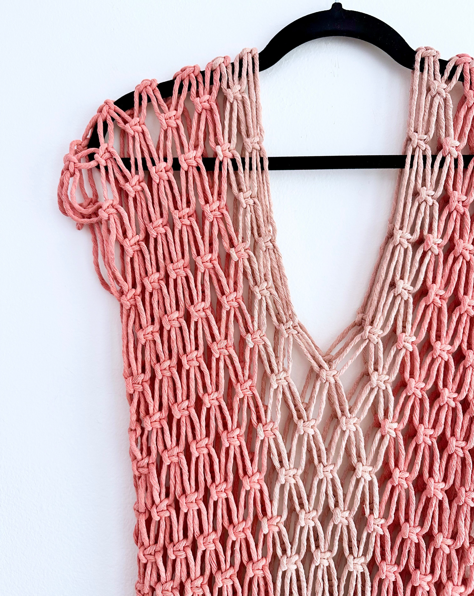 Macrame Dress: Blush Gradient