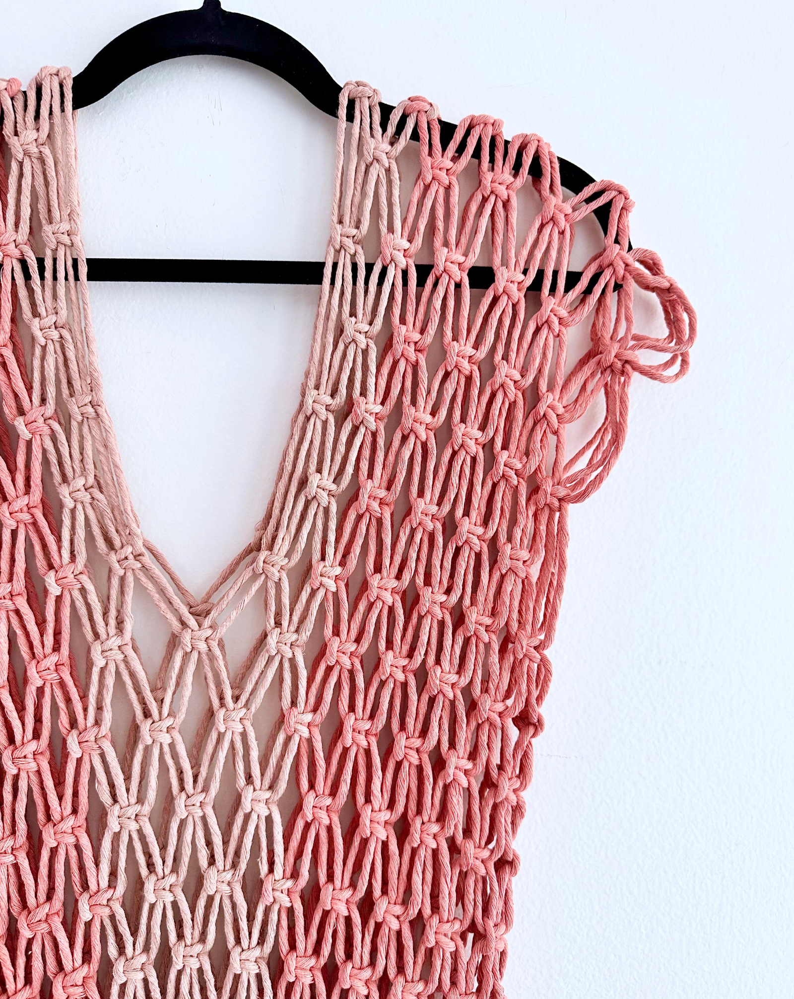 Macrame Dress: Blush Gradient