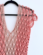 Load image into Gallery viewer, Macrame Dress: Blush Gradient
