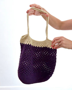 Granny Stitch Shoulder Bag: Blue