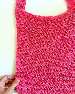 Bright Pink Shopping Bag