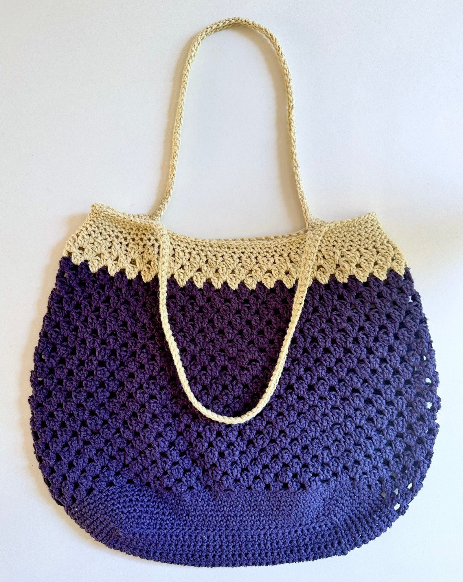 Granny Stitch Shoulder Bag: Blue