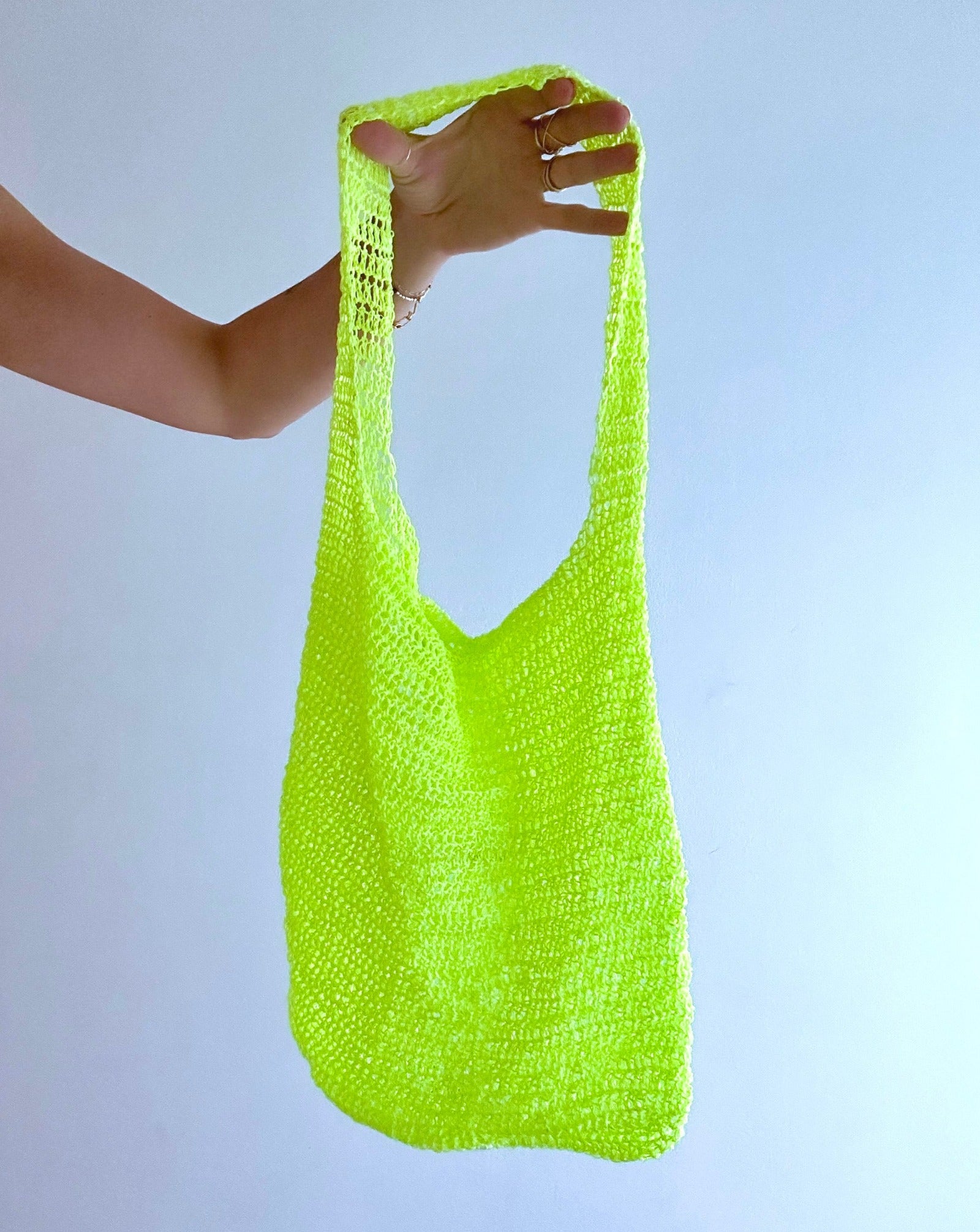 Neon Green Beach Bag